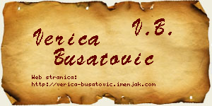 Verica Bušatović vizit kartica